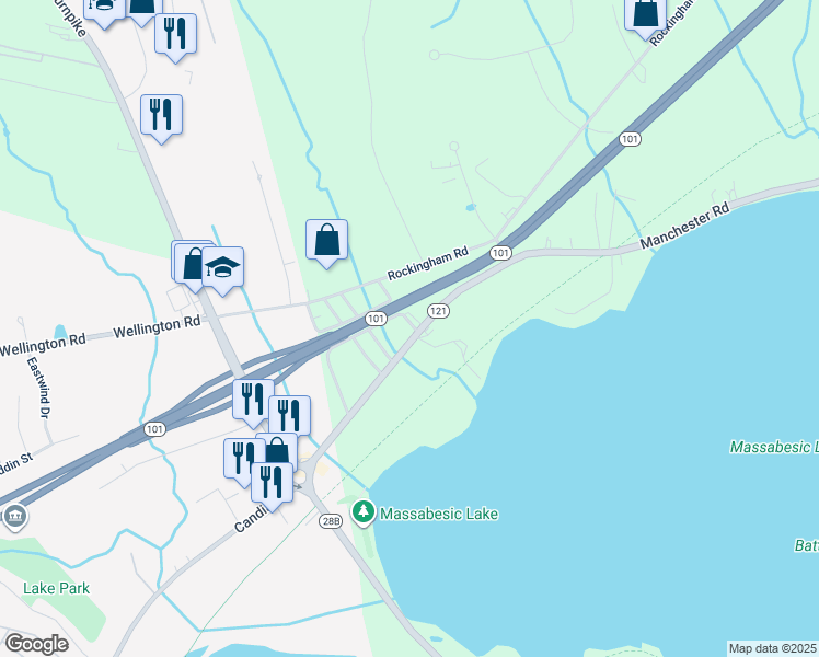map of restaurants, bars, coffee shops, grocery stores, and more near 522 Manchester Road in Auburn