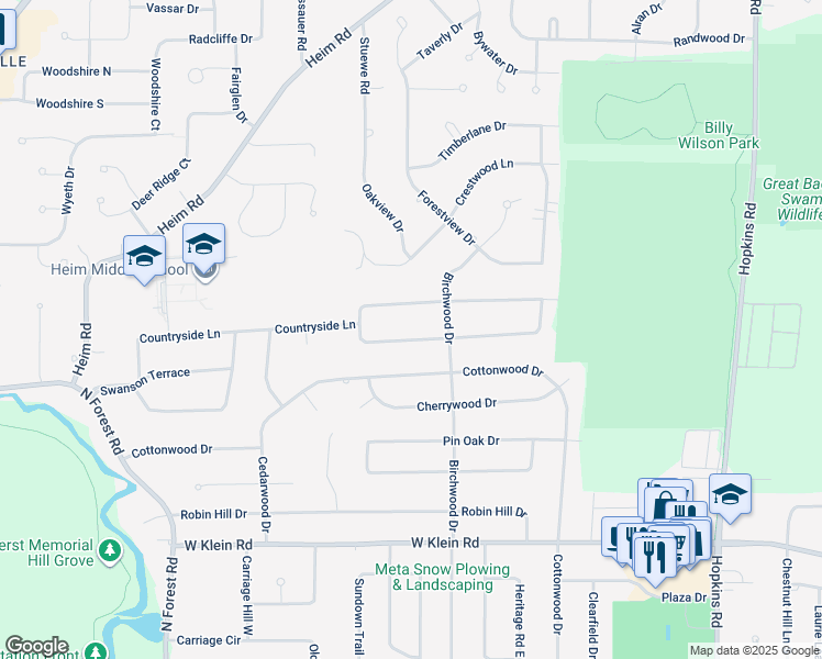 map of restaurants, bars, coffee shops, grocery stores, and more near 62 Autumnview Road in Buffalo