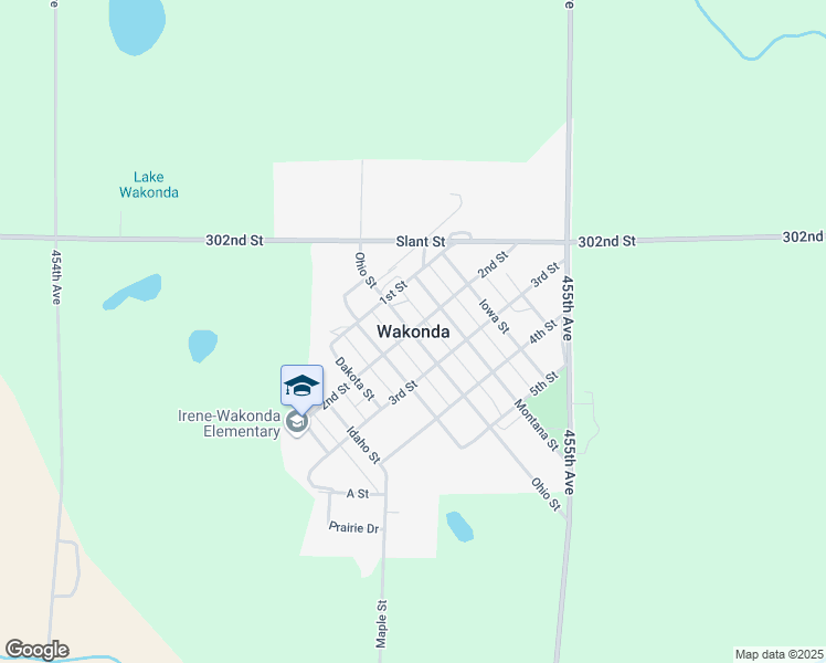 map of restaurants, bars, coffee shops, grocery stores, and more near in Wakonda
