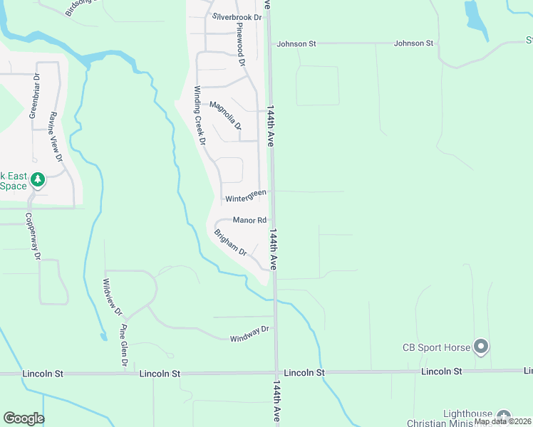 map of restaurants, bars, coffee shops, grocery stores, and more near 14416 Manor Road in Grand Haven