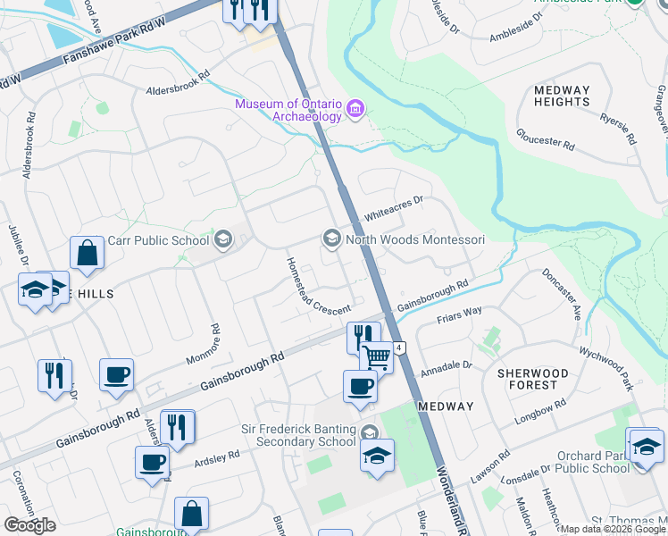 map of restaurants, bars, coffee shops, grocery stores, and more near 14 Key Hill Place in London