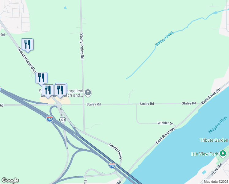 map of restaurants, bars, coffee shops, grocery stores, and more near 1341 Staley Road in Grand Island