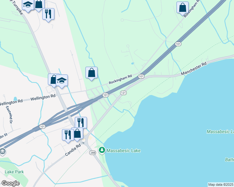 map of restaurants, bars, coffee shops, grocery stores, and more near 522 Manchester Road in Auburn