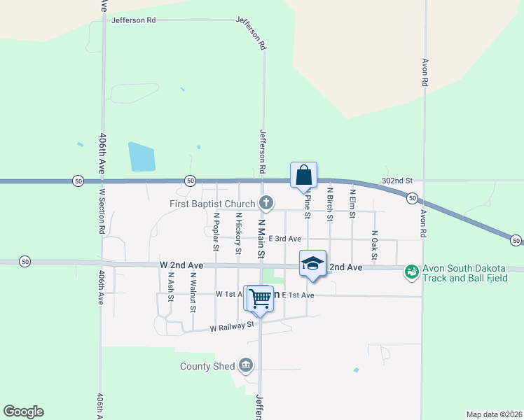 map of restaurants, bars, coffee shops, grocery stores, and more near 500 North Main Street in Avon