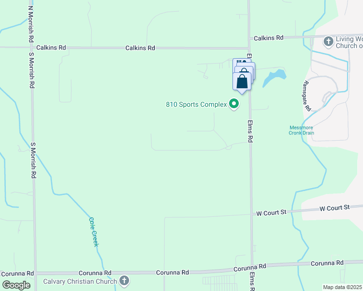 map of restaurants, bars, coffee shops, grocery stores, and more near 7144 Saratoga Dr in Flint