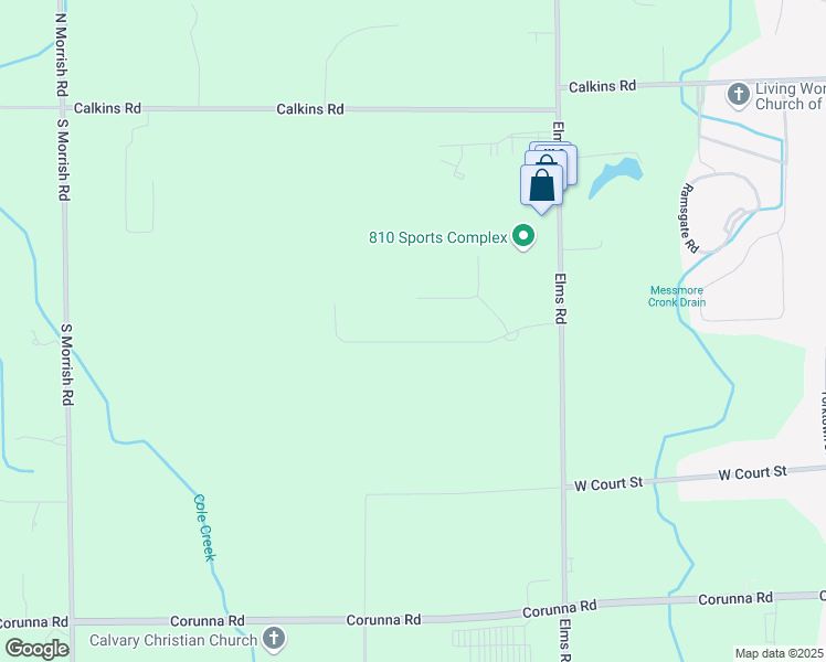 map of restaurants, bars, coffee shops, grocery stores, and more near 7144 Saratoga Drive in Flint