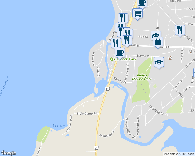 map of restaurants, bars, coffee shops, grocery stores, and more near 6216 South Court in McFarland