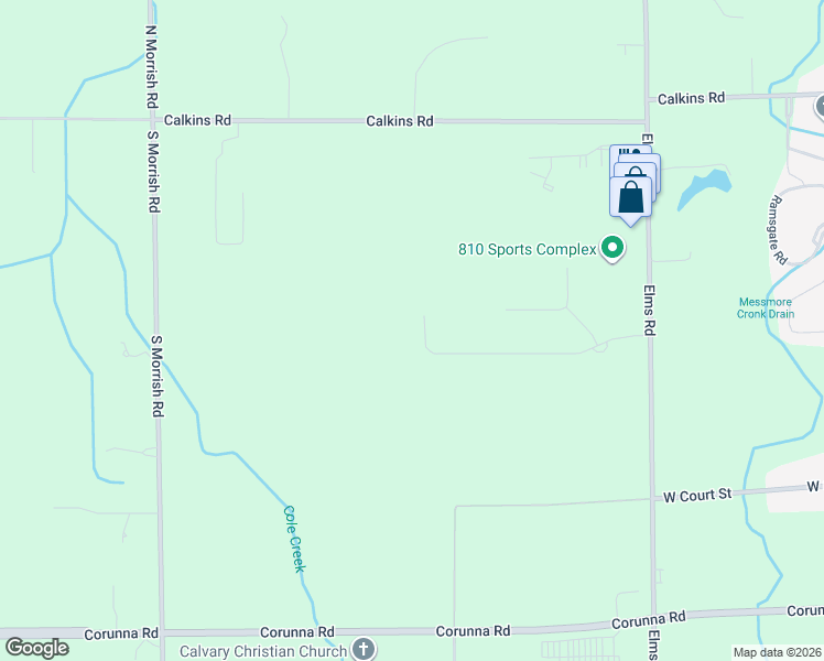 map of restaurants, bars, coffee shops, grocery stores, and more near 1184 Citation Drive in Swartz Creek