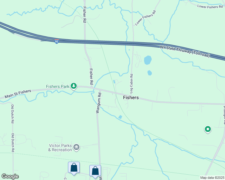 map of restaurants, bars, coffee shops, grocery stores, and more near 7854 County Road 42 in Victor
