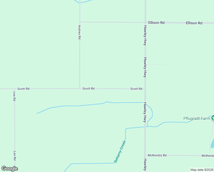 map of restaurants, bars, coffee shops, grocery stores, and more near 7288 Scott Road in Belding