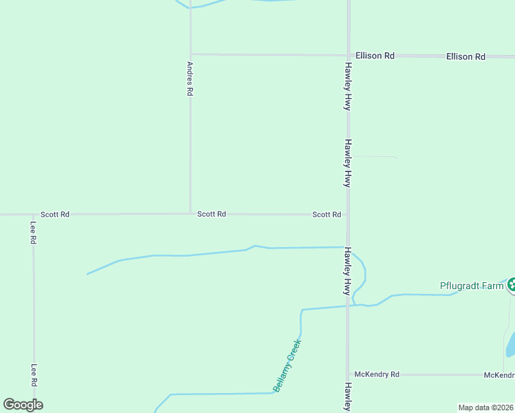 map of restaurants, bars, coffee shops, grocery stores, and more near 7288 Scott Road in Belding