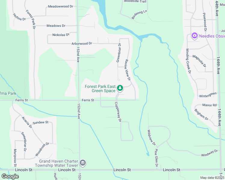 map of restaurants, bars, coffee shops, grocery stores, and more near 15068 Briarwood Street in Grand Haven