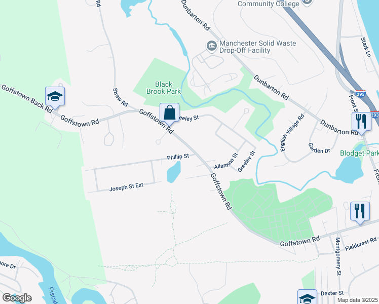 map of restaurants, bars, coffee shops, grocery stores, and more near 70 Phillip Street in Manchester