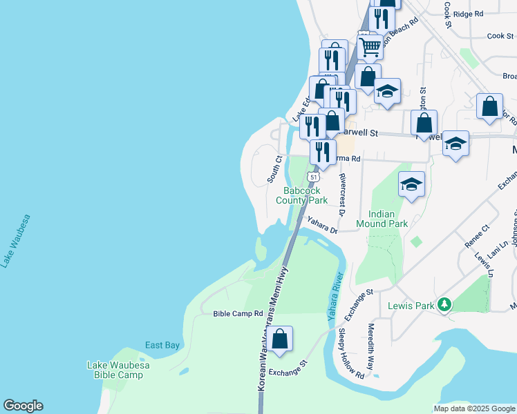 map of restaurants, bars, coffee shops, grocery stores, and more near 6216 South Court in McFarland