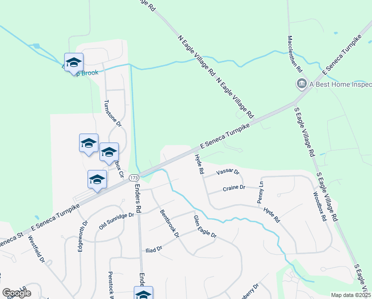 map of restaurants, bars, coffee shops, grocery stores, and more near 8303 East Seneca Turnpike in Manlius