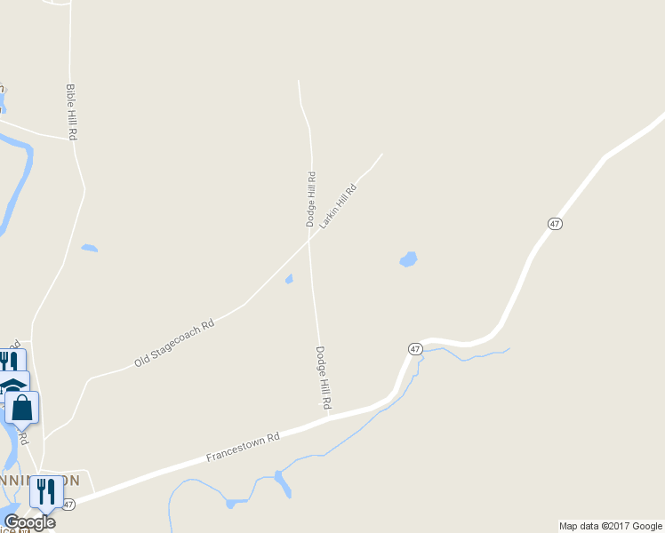 map of restaurants, bars, coffee shops, grocery stores, and more near 65 Dodge Hill Road in Bennington