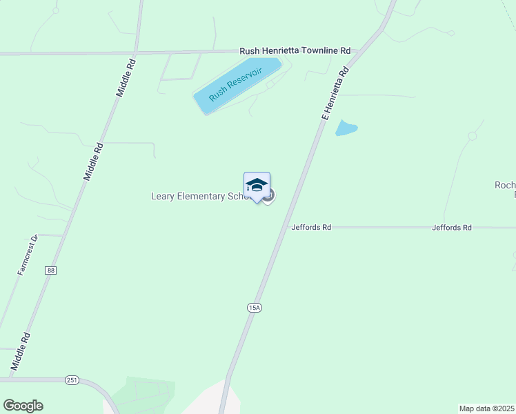 map of restaurants, bars, coffee shops, grocery stores, and more near 5509 East Henrietta Road in Rush