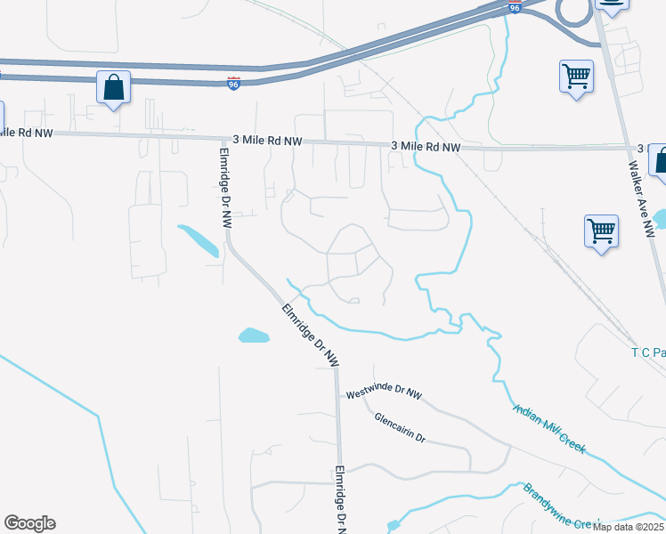 map of restaurants, bars, coffee shops, grocery stores, and more near 2461 Vista Point Court in Walker