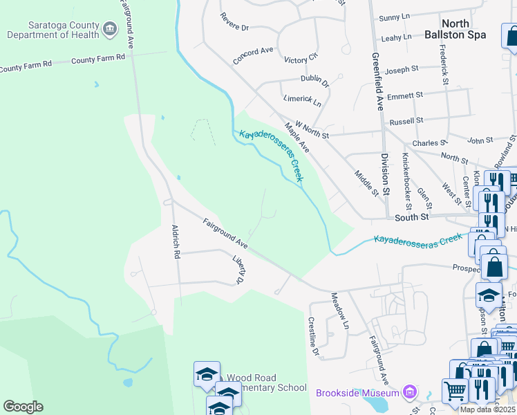 map of restaurants, bars, coffee shops, grocery stores, and more near 5 Lilith Fair in Ballston Spa