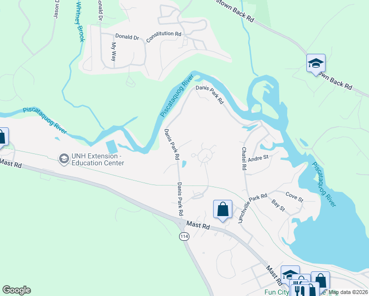 map of restaurants, bars, coffee shops, grocery stores, and more near 8 Aurel Drive in Goffstown