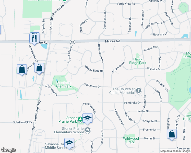 map of restaurants, bars, coffee shops, grocery stores, and more near 5838 Timber Land Circle in Fitchburg