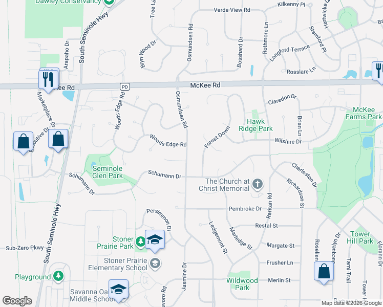 map of restaurants, bars, coffee shops, grocery stores, and more near 5826 Timber Land Circle in Fitchburg