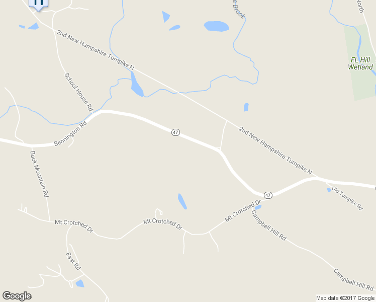 map of restaurants, bars, coffee shops, grocery stores, and more near 1127 Bennington Road in Francestown