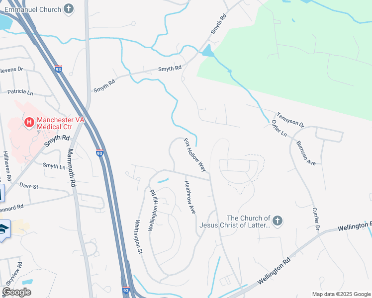 map of restaurants, bars, coffee shops, grocery stores, and more near 158 Fox Hollow Way in Manchester