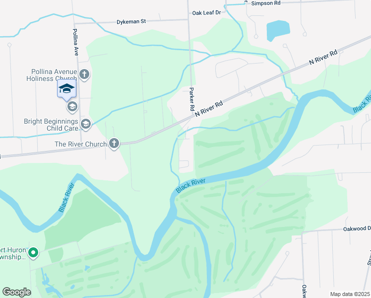 map of restaurants, bars, coffee shops, grocery stores, and more near 3501 Northwood Road in Fort Gratiot Township