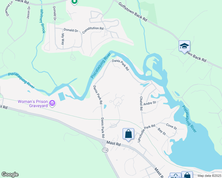 map of restaurants, bars, coffee shops, grocery stores, and more near 19 Aurel Drive in Goffstown