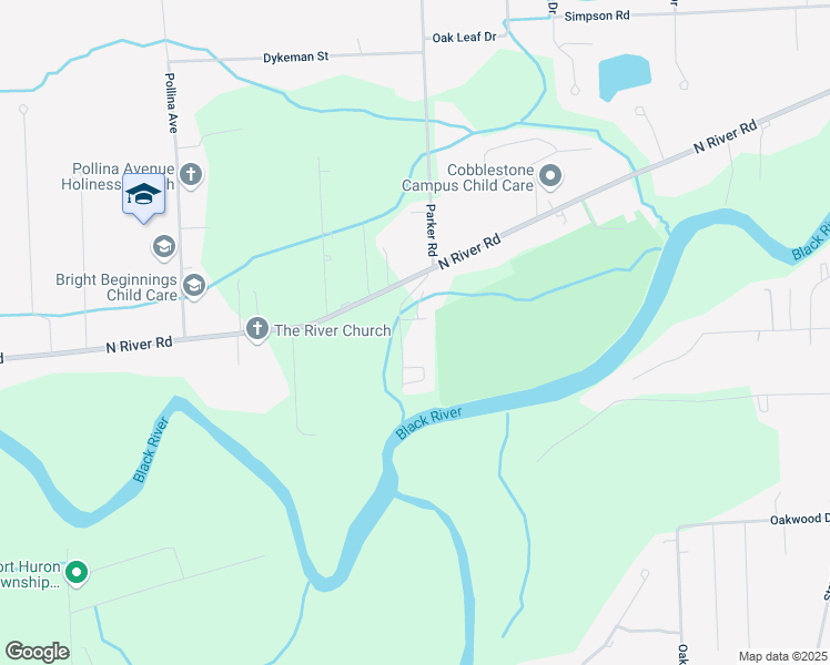 map of restaurants, bars, coffee shops, grocery stores, and more near 3501 North River Road in Fort Gratiot Township