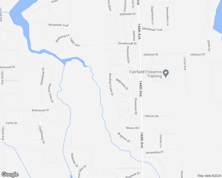 map of restaurants, bars, coffee shops, grocery stores, and more near 13418 Winding Creek Drive in Grand Haven