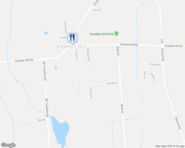 map of restaurants, bars, coffee shops, grocery stores, and more near 4982 Aitchison Road in Syracuse