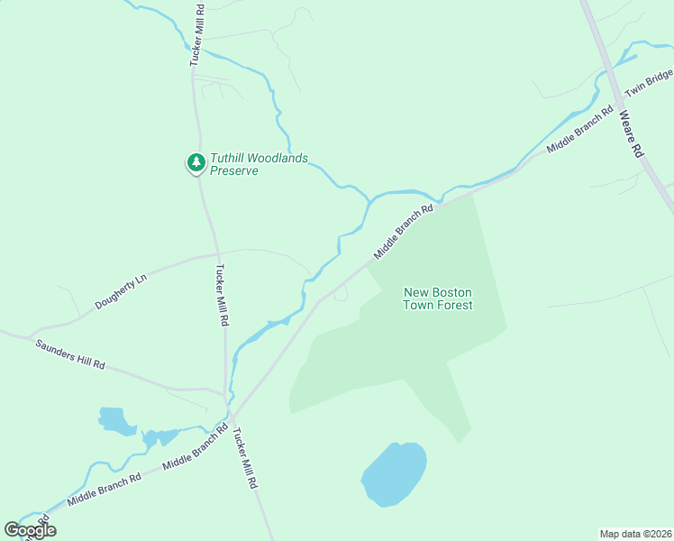 map of restaurants, bars, coffee shops, grocery stores, and more near 256 Middle Branch Road in New Boston