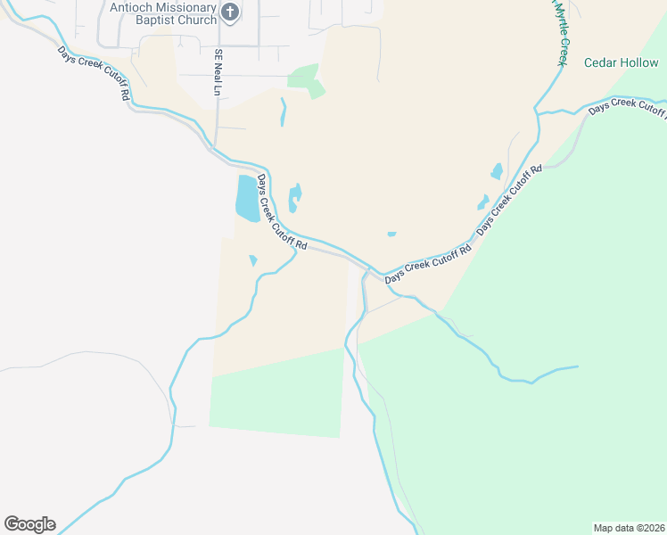 map of restaurants, bars, coffee shops, grocery stores, and more near 1374 Days Creek Cutoff Road in Myrtle Creek