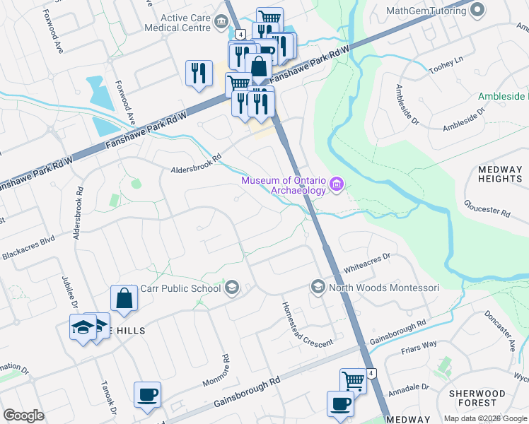 map of restaurants, bars, coffee shops, grocery stores, and more near 31 Edgehill Road in London