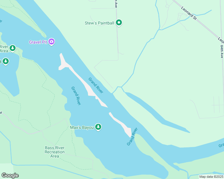map of restaurants, bars, coffee shops, grocery stores, and more near 9000 Lake Forest Drive in Coopersville