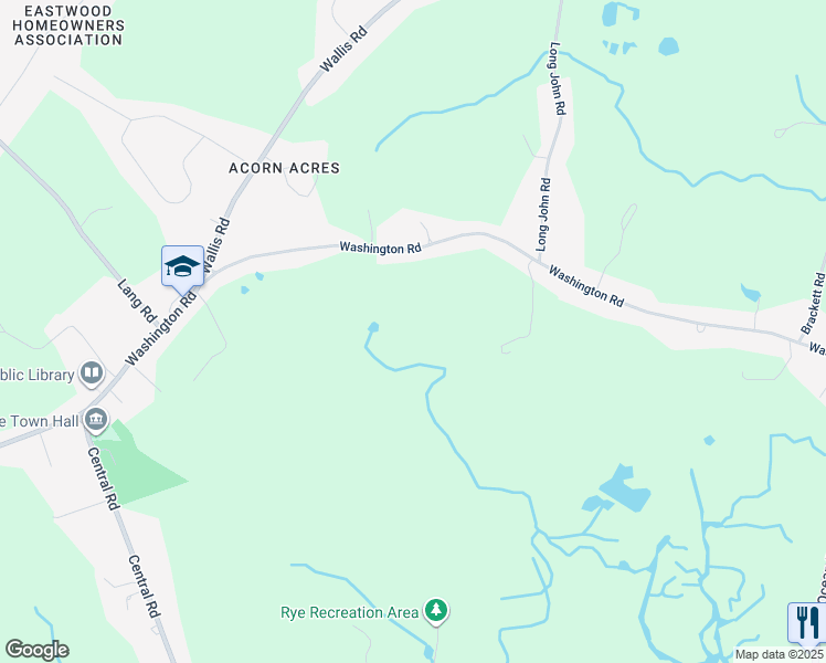 map of restaurants, bars, coffee shops, grocery stores, and more near 366 Washington Road in Rye