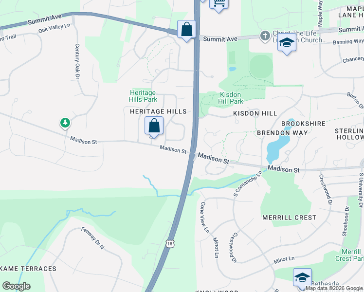 map of restaurants, bars, coffee shops, grocery stores, and more near 123 Jersey Circle in Waukesha