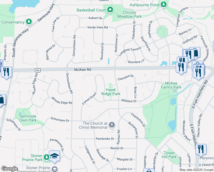 map of restaurants, bars, coffee shops, grocery stores, and more near 2927 Ivanhoe Glen in Fitchburg