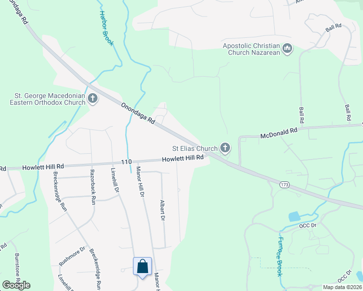 map of restaurants, bars, coffee shops, grocery stores, and more near 5026 Onondaga Road in Syracuse