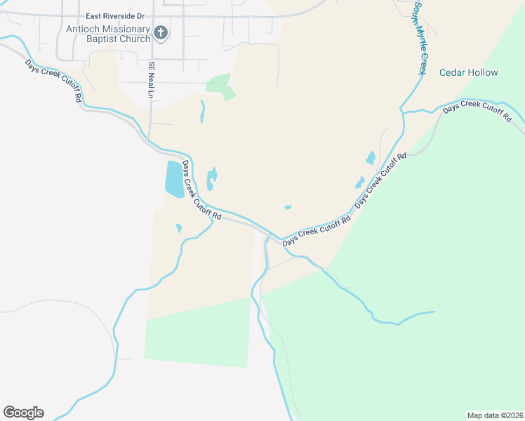 map of restaurants, bars, coffee shops, grocery stores, and more near 1374 Days Creek Cutoff Road in Myrtle Creek
