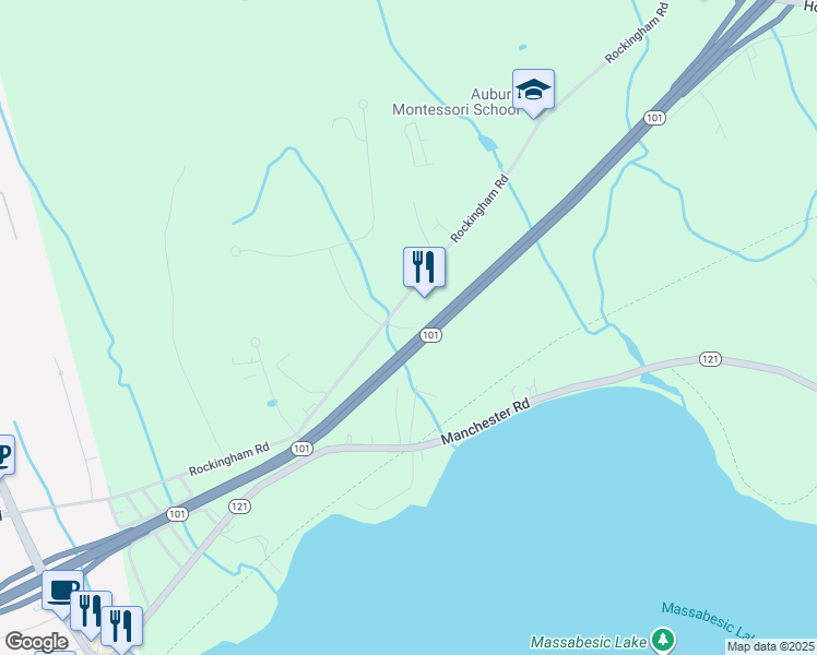 map of restaurants, bars, coffee shops, grocery stores, and more near 177 Rockingham Road in Auburn