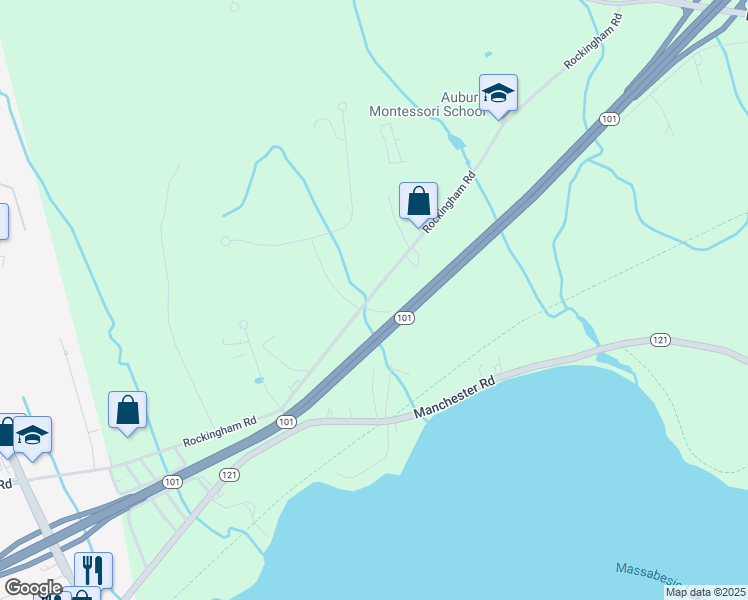 map of restaurants, bars, coffee shops, grocery stores, and more near 177 Rockingham Road in Auburn