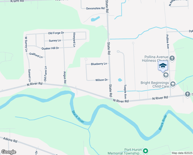 map of restaurants, bars, coffee shops, grocery stores, and more near 4060 Wilson Drive in Fort Gratiot Township