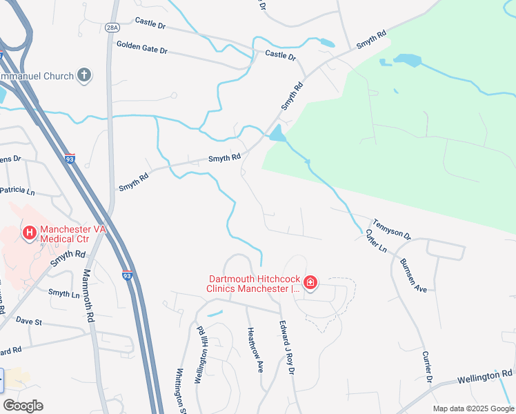 map of restaurants, bars, coffee shops, grocery stores, and more near 151 Leda Avenue in Manchester