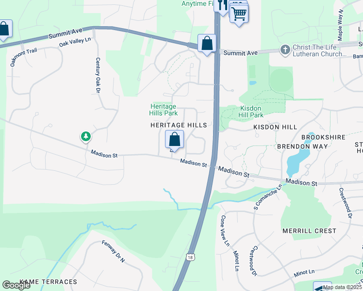 map of restaurants, bars, coffee shops, grocery stores, and more near 114 Howell Avenue in Waukesha