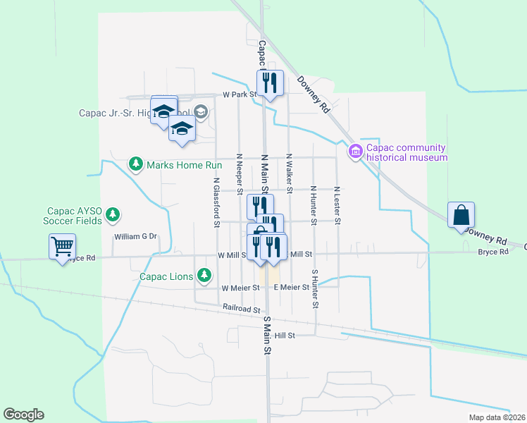 map of restaurants, bars, coffee shops, grocery stores, and more near in 