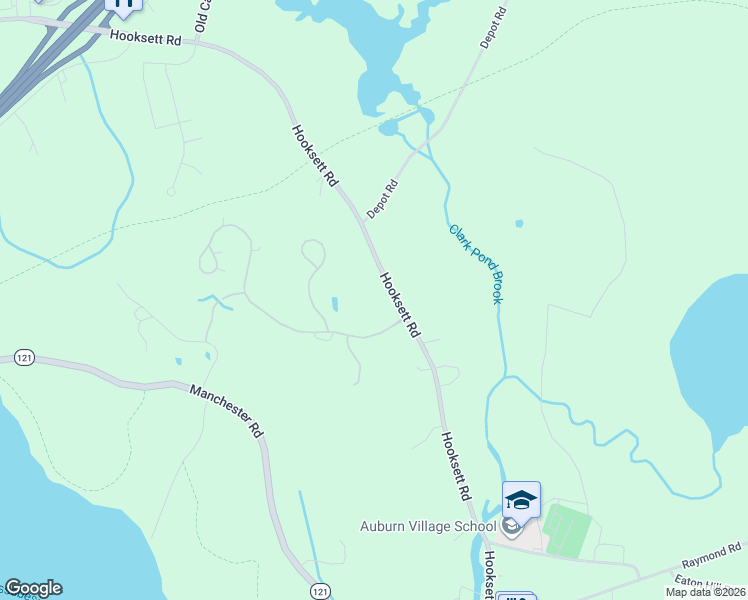 map of restaurants, bars, coffee shops, grocery stores, and more near 177 Hooksett Road in Auburn