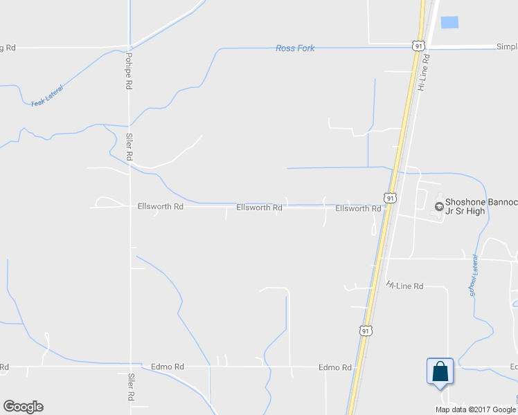 map of restaurants, bars, coffee shops, grocery stores, and more near Ellsworth Road in Pocatello
